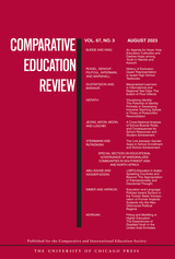 front cover of Comparative Education Review, volume 67 number 3 (August 2023)