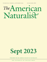 front cover of The American Naturalist, volume 202 number 3 (September 2023)