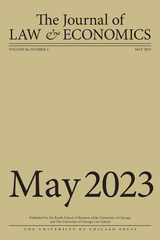 front cover of The Journal of Law and Economics, volume 66 number 2 (May 2023)