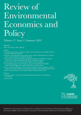 front cover of Review of Environmental Economics and Policy, volume 17 number 2 (Summer 2023)