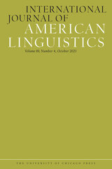 front cover of International Journal of American Linguistics, volume 89 number 4 (October 2023)
