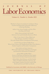 front cover of Journal of Labor Economics, volume 41 number 4 (October 2023)