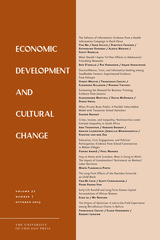 front cover of Economic Development and Cultural Change, volume 72 number 1 (October 2023)
