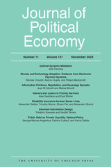 front cover of Journal of Political Economy, volume 131 number 11 (November 2023)