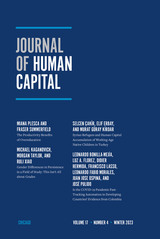 front cover of Journal of Human Capital, volume 17 number 4 (Winter 2023)