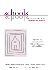 front cover of Schools, volume 20 number 2 (Fall 2023)