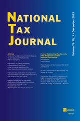 front cover of National Tax Journal, volume 76 number 4 (December 2023)