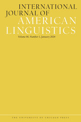 front cover of International Journal of American Linguistics, volume 90 number 1 (January 2024)