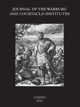 front cover of Journal of the Warburg and Courtauld Institutes, volume 86 number 1 (2023)