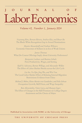 front cover of Journal of Labor Economics, volume 42 number 1 (January 2024)