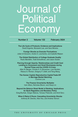 front cover of Journal of Political Economy, volume 132 number 2 (February 2024)