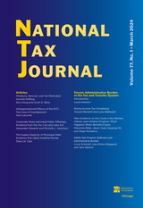 front cover of National Tax Journal, volume 77 number 1 (March 2024)