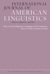 front cover of International Journal of American Linguistics, volume 90 number S1 (April 2024)