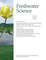 front cover of Freshwater Science, volume 43 number 1 (March 2024)