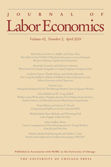 front cover of Journal of Labor Economics, volume 42 number 2 (April 2024)