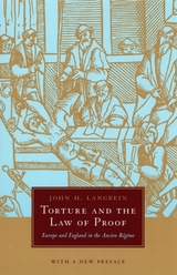 front cover of Torture and the Law of Proof