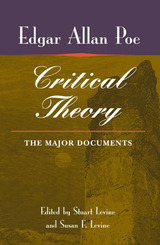 front cover of Poe's Critical Theory