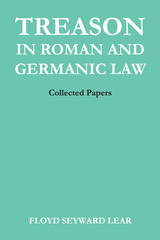 front cover of Treason in Roman and Germanic Law