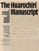 front cover of The Huarochiri Manuscript