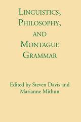 front cover of Linguistics, Philosophy, and Montague Grammar