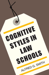 front cover of Cognitive Styles in Law Schools