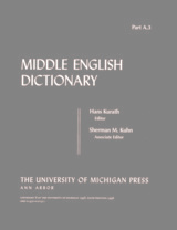 front cover of Middle English Dictionary