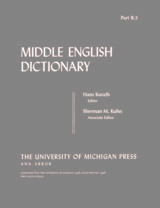 front cover of Middle English Dictionary