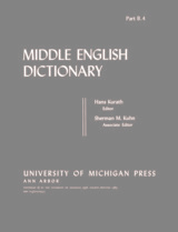 front cover of Middle English Dictionary