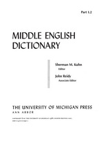 front cover of Middle English Dictionary