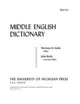 front cover of Middle English Dictionary