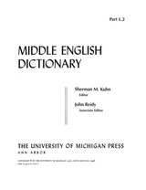 front cover of Middle English Dictionary