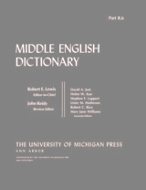 front cover of Middle English Dictionary