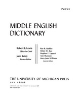 front cover of Middle English Dictionary