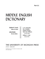 front cover of Middle English Dictionary