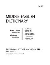 front cover of Middle English Dictionary