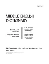 front cover of Middle English Dictionary