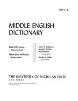 front cover of Middle English Dictionary