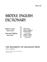 front cover of Middle English Dictionary