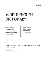 front cover of Middle English Dictionary