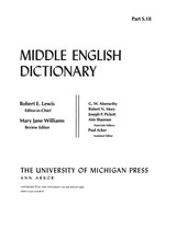 front cover of Middle English Dictionary