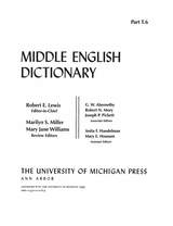 front cover of Middle English Dictionary