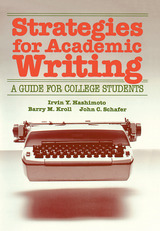front cover of Strategies for Academic Writing