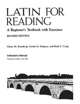 front cover of Latin for Reading
