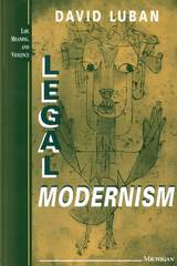 front cover of Legal Modernism