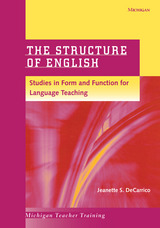 front cover of The Structure of English