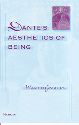 front cover of Dante's Aesthetics of Being