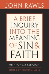 front cover of A Brief Inquiry into the Meaning of Sin and Faith