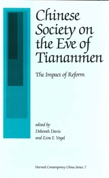 front cover of Chinese Society on the Eve of Tiananmen