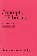 front cover of Concepts of Ethnicity
