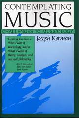 front cover of Contemplating Music